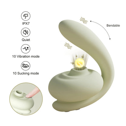 2-in-1 Clit Sucking Vibrator for Double Pleasure