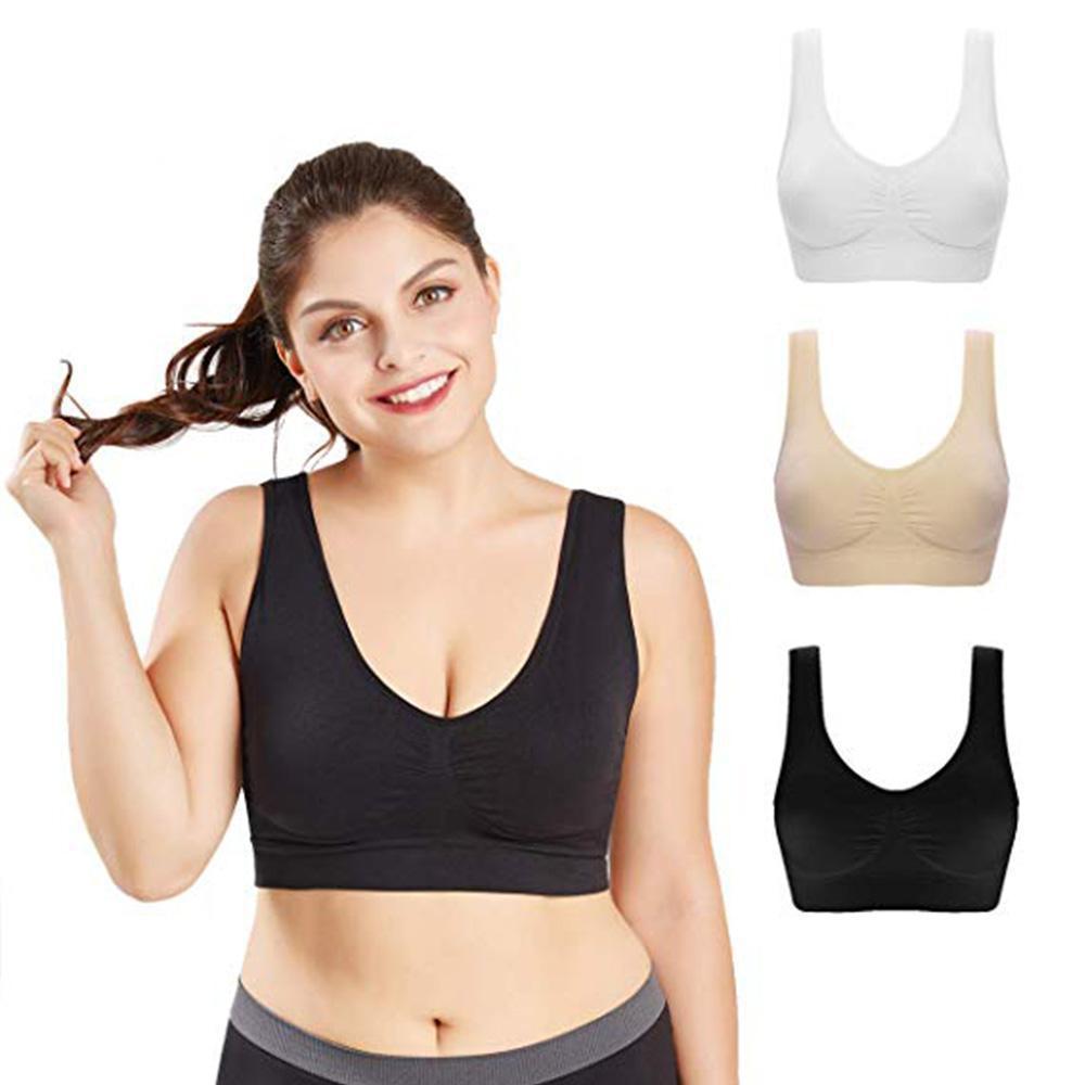 Libiyi-Comfortable Seamless Wire-Free Bra (3pcs/set)