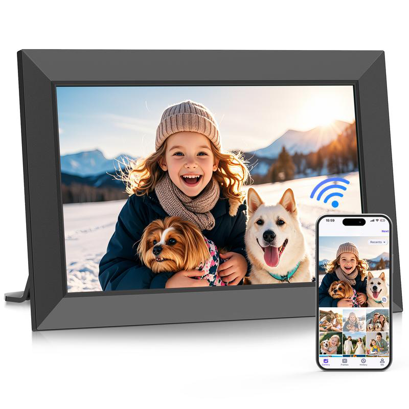 10.1" WiFi Digital Photo Frame – HD Touch Screen, 32GB Storage