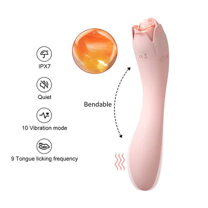 Lurevibe - Rose Tongue Licking Vibrator