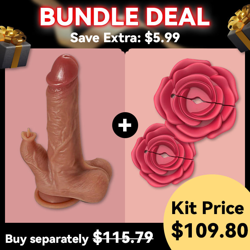 Lurevibe - Reed 9 Vibrating Tongue Licking 3 Thrusting & Swing Heating 8.67 Inch Realistic Dildo