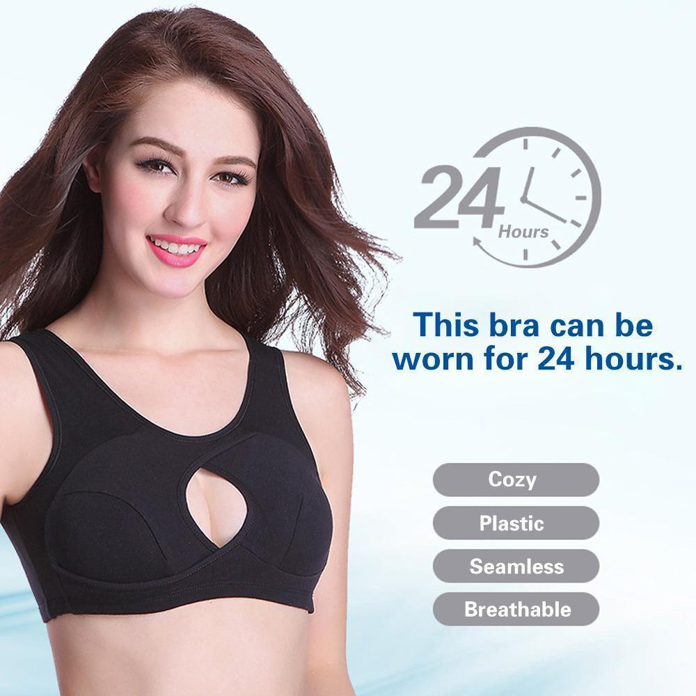 Libiyi-Women Anti-Sagging Cotton Sports Bra, 3 packs