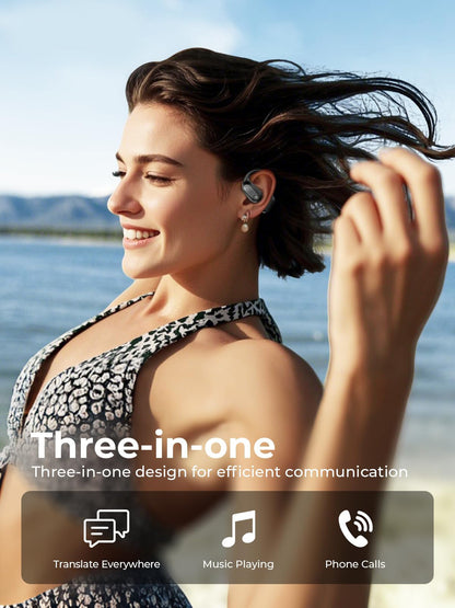 Wireless Bluetooth Earphones – Long Battery, Call & Music, LED Display, AI Translation