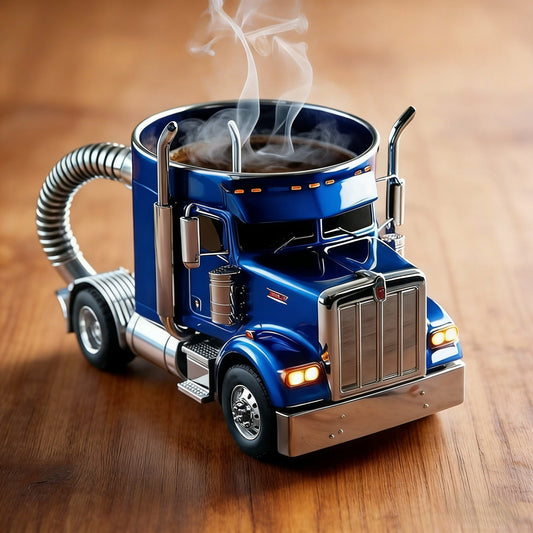 Durable Semi-Truck Shaped Coffee Mug – Handcrafted Resin Mug for Family & Friends