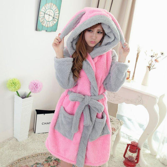 Libiyi-Bunny Fleece Robe