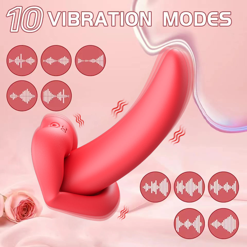 Lurevibe - Honey Tongue 5th Generation Wireless Remote Control Vibrator Simulated Lips and Tongue 10 Frequency Vibration Wearable Vibrator