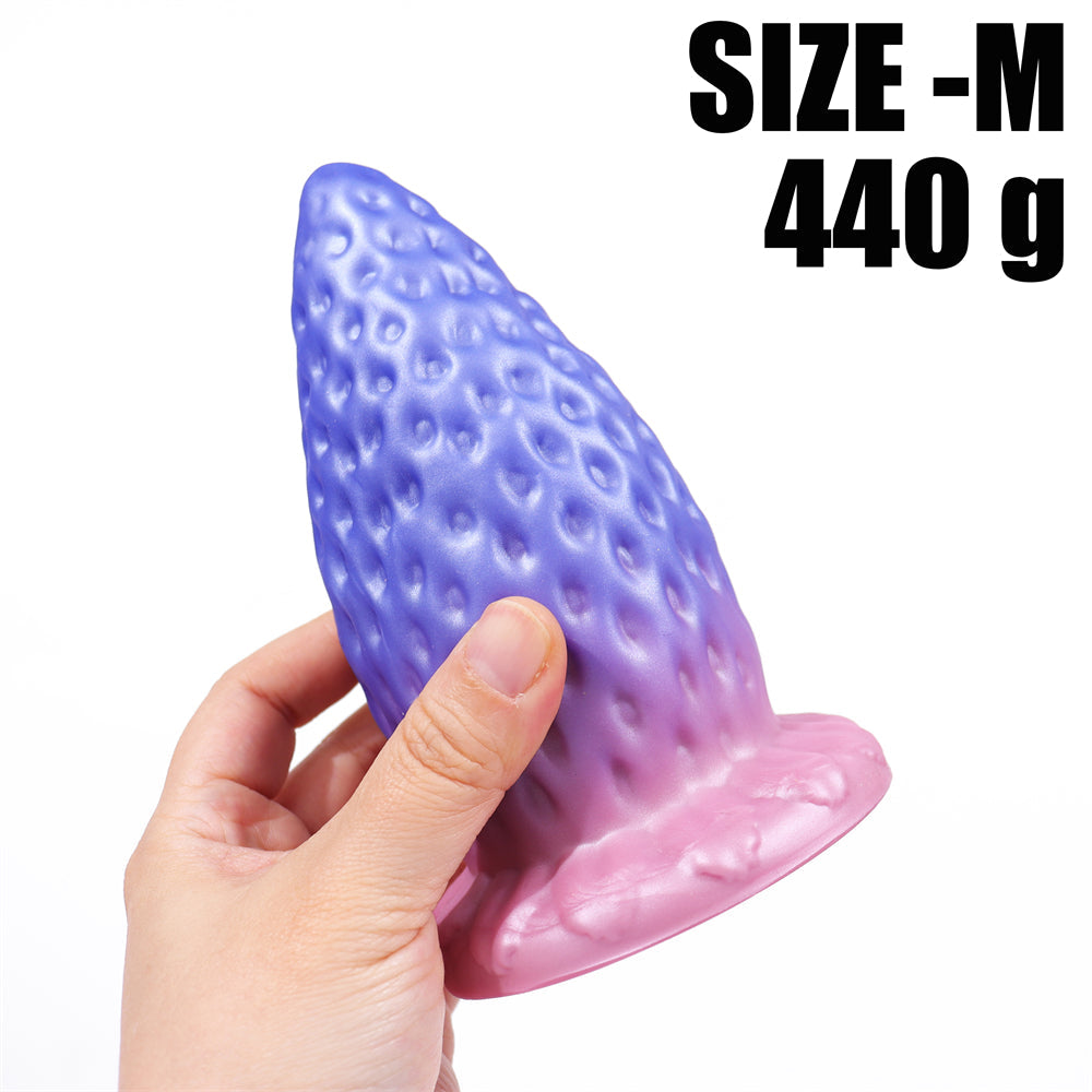 AIMITEX Super Large Strawberry Silicone Butt Plug Anal Sex Toy