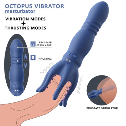 Male Masturbator Penis Vibrator Sex Toy 10 Vibration 3 Thrusting Modes 360°Training Wrapped