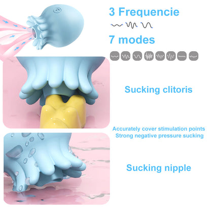 Lurevibe - Jellyfish 10 Frequency Sucking Vibrator For Adult Sex Toys