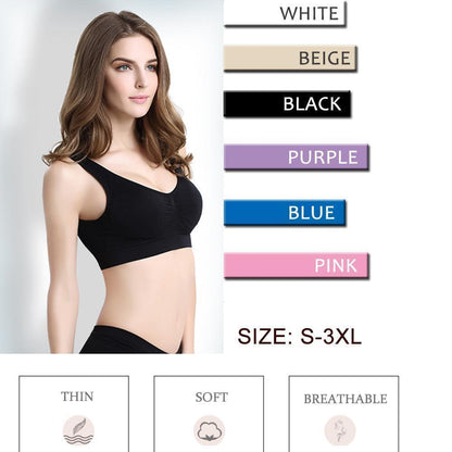 Libiyi-Comfortable Seamless Wire-Free Bra (3pcs/set)