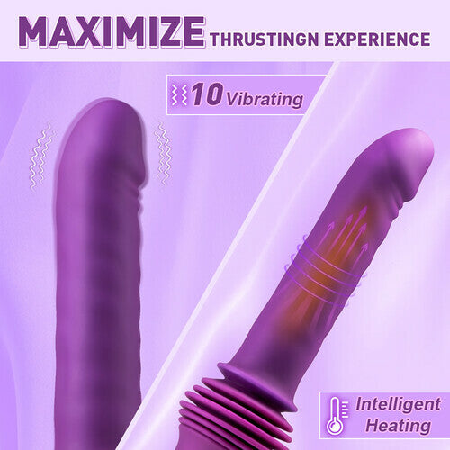 Powerful 145° Adjustable Base Heating Thrusting Vibrating Dildo Machine 11.81 Inch