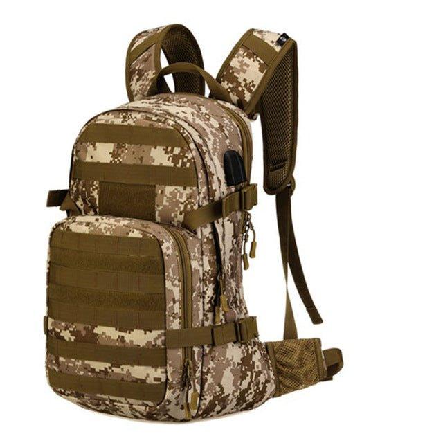 25L Molle Backpack USB Charging Camping Rucksack