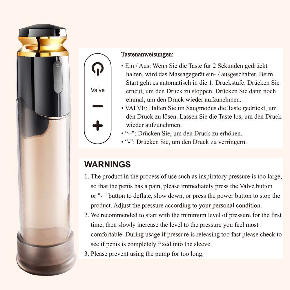 Lurevibe - Electric Penis Enlargement Male Masturbation Cup Water Bath Air Vacuum Pump