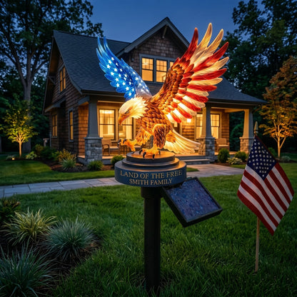 🦅 Personalized Solar Eagle Garden Light