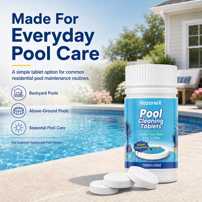 Pool Cleaning Tablets for Crystal Clear Water