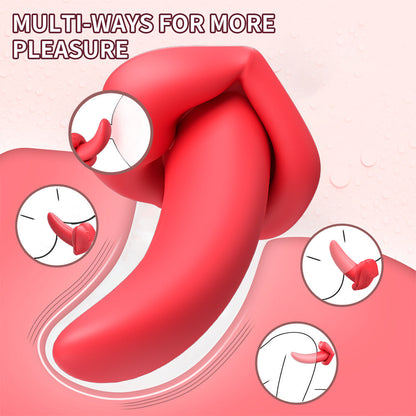 Lurevibe - Honey Tongue 5th Generation Wireless Remote Control Vibrator Simulated Lips and Tongue 10 Frequency Vibration Wearable Vibrator