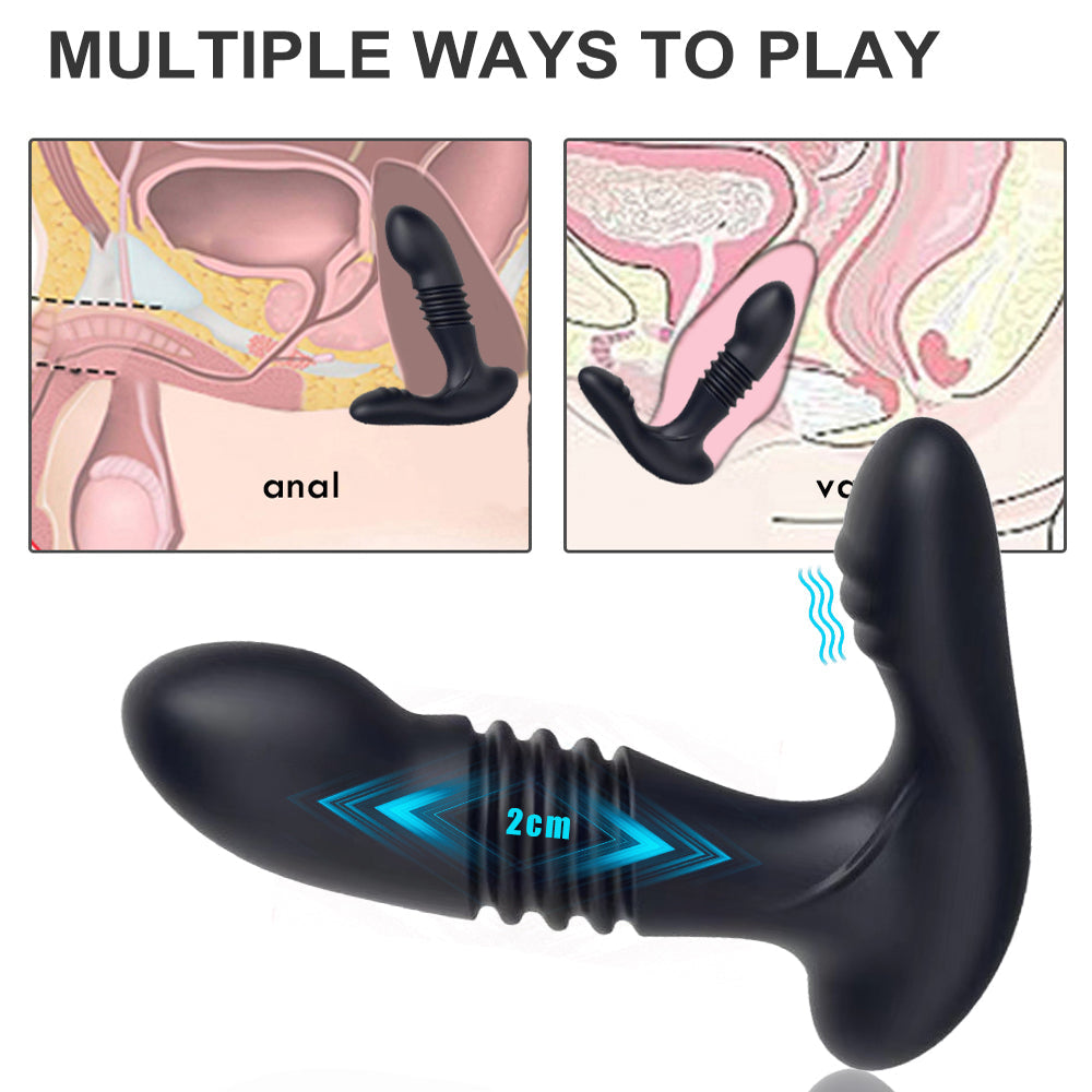 Lurevibe - Men's Retractable Prostate Anal Plug G-point Stick Vibrator