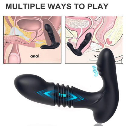 Lurevibe - Men's Retractable Prostate Anal Plug G-point Stick Vibrator