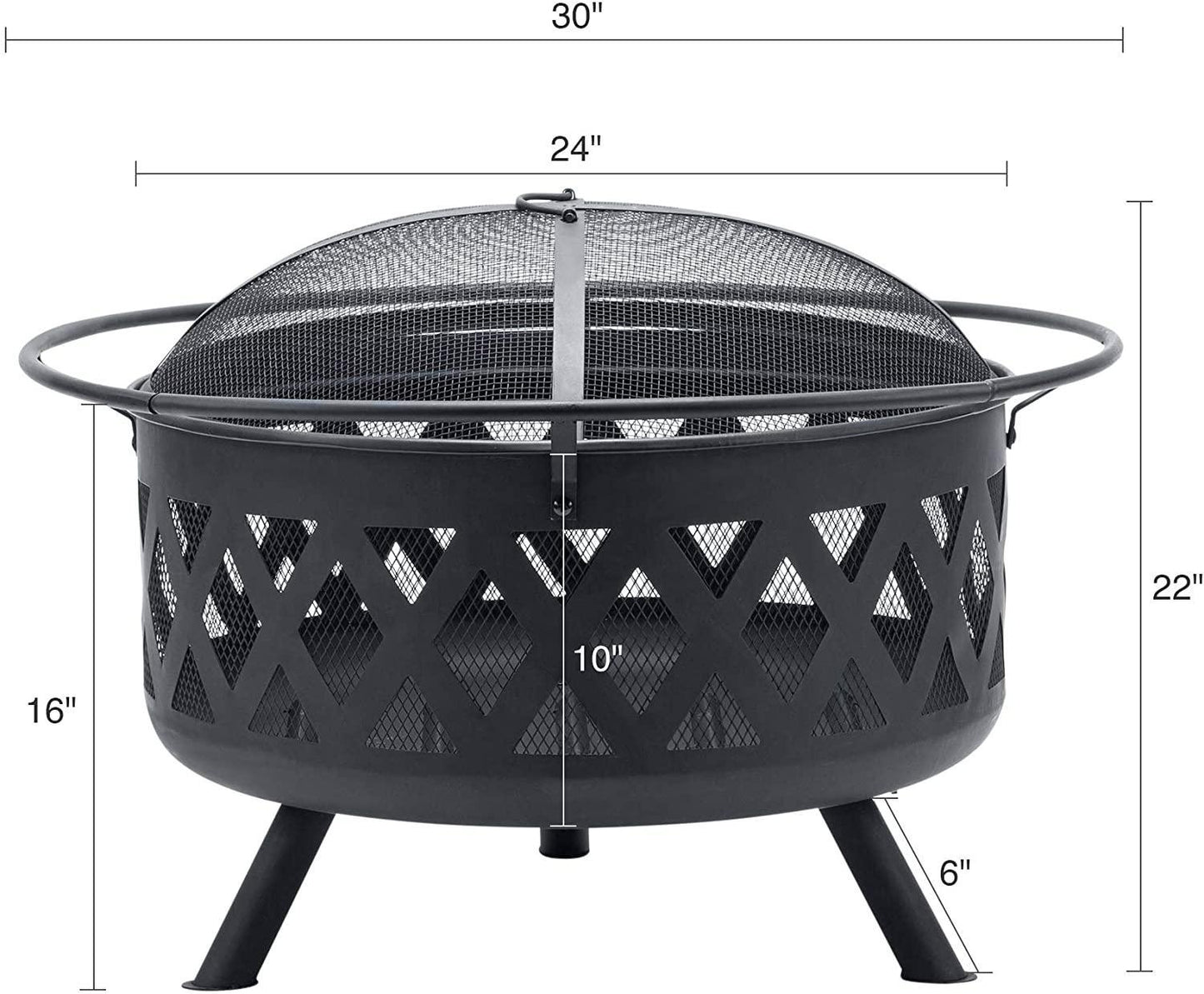 30 Inch Large Wood Burning Outdoor Fire Pits Ideas