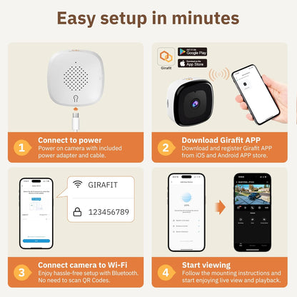 🎥crystal-clear 2K security camera 🌙Color Night Vision 🚨24/7 Recording & Smart Alerts