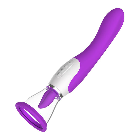 Lurevibe - Hard Rock Vibrating Rod Female Masturbator Vibrating Av Bead Rotating Rod Automatic Heating Sucking Tongue Licker Pluggable Device