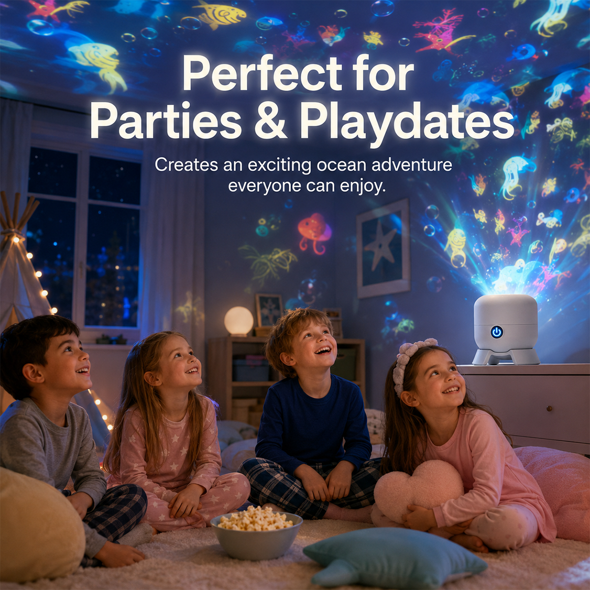 Dynamic Rotating LED Projector Light