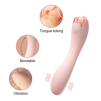 Lurevibe - Rose Tongue Licking Vibrator