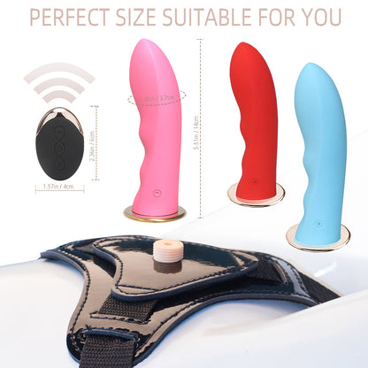 Wireless Remote USB Rechargeable Strap On Dildo