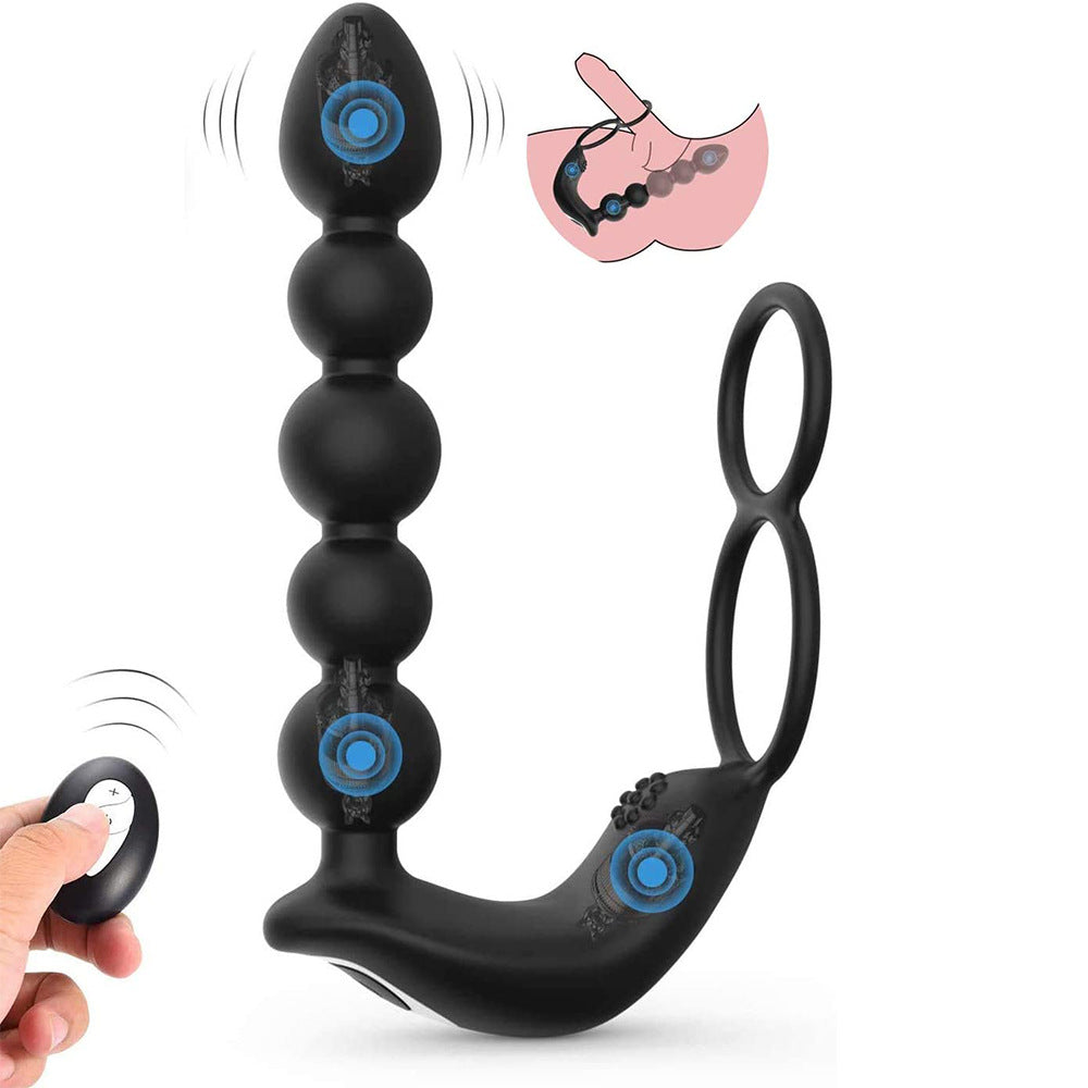 Lurevibe - Butt Plug Anal with Penis Ring Rechargeable Vibrator Waterproof Prostate Massager