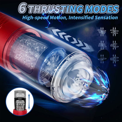 Lurevibe - Strong stimulation Innovative Motors Telescoping LCD Display Masturbator