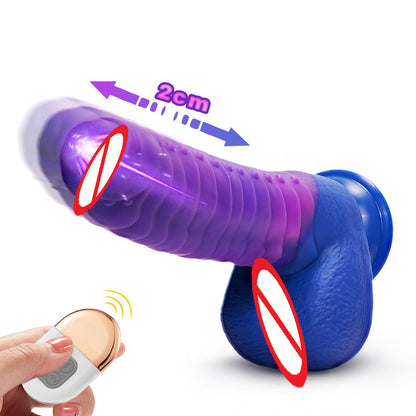 Lurevibe - Telescopic Dildo Silicone Realistic Big Fake Penis Dildo Vibrator