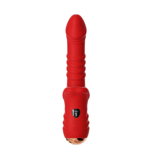 MizzZee Silicone Soft Big Mouth Telescopic Stick Massage Vibrator