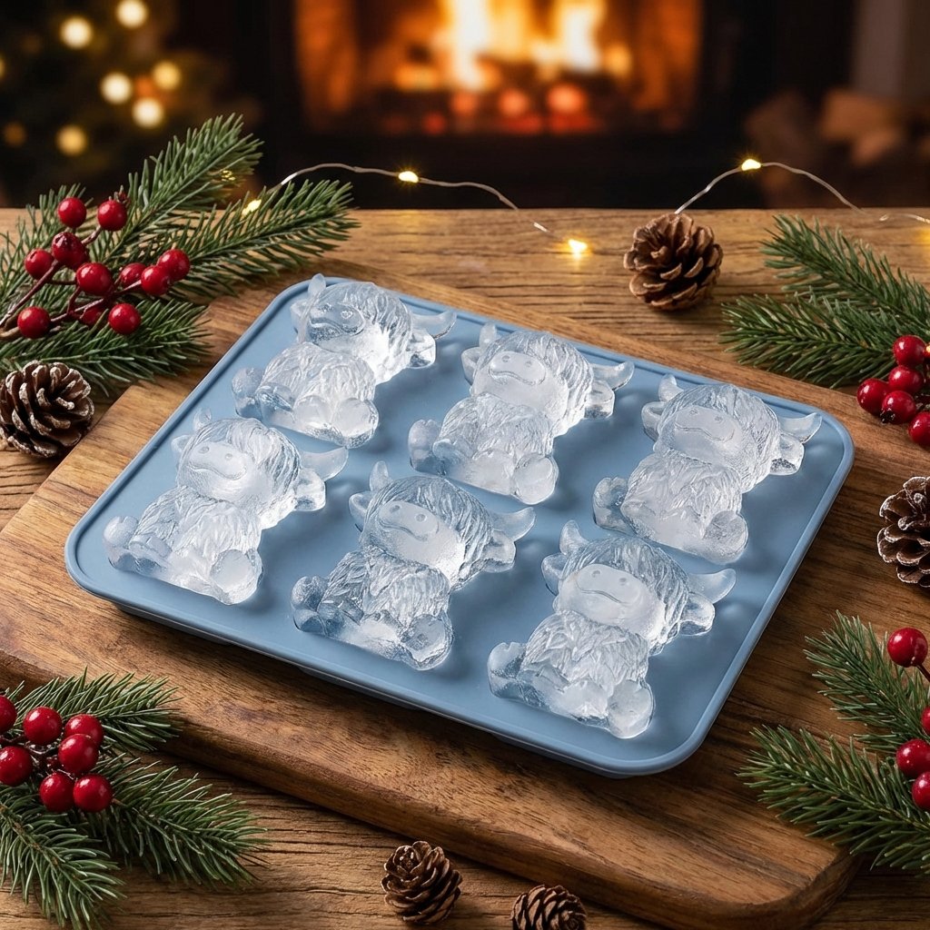 🐇🐰 Mini Highland Cow/Rabbit Ice Cube Mold – Cute 3D Ice for Drinks, Parties & Gifts
