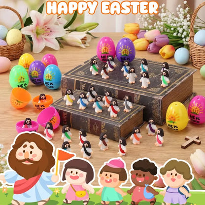 ✝️Christian Easter Surprise Eggs: Pre‑Filled Eggs with Mini Jesus Figures – Share Hope & Faith This Spring🌸