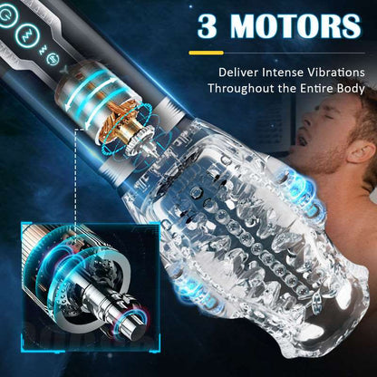 Lurevibe - Gawk Gawk 6000 Amber 5.0 Double Egg Vibrators 5 Thrusting 7 Vibrating Oral Sex Handheld Male Masturbation Cup