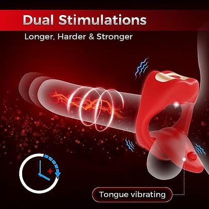 Lurevibe - Penis Ring Tongue Design with 9 Vibration Modes