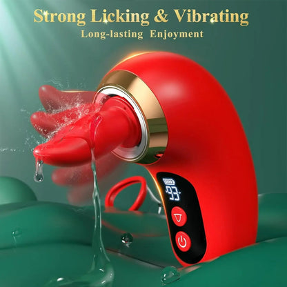 Nipples Clitoris Licker Tongue Vibrator Removable Cup Vagina Sucking Massager