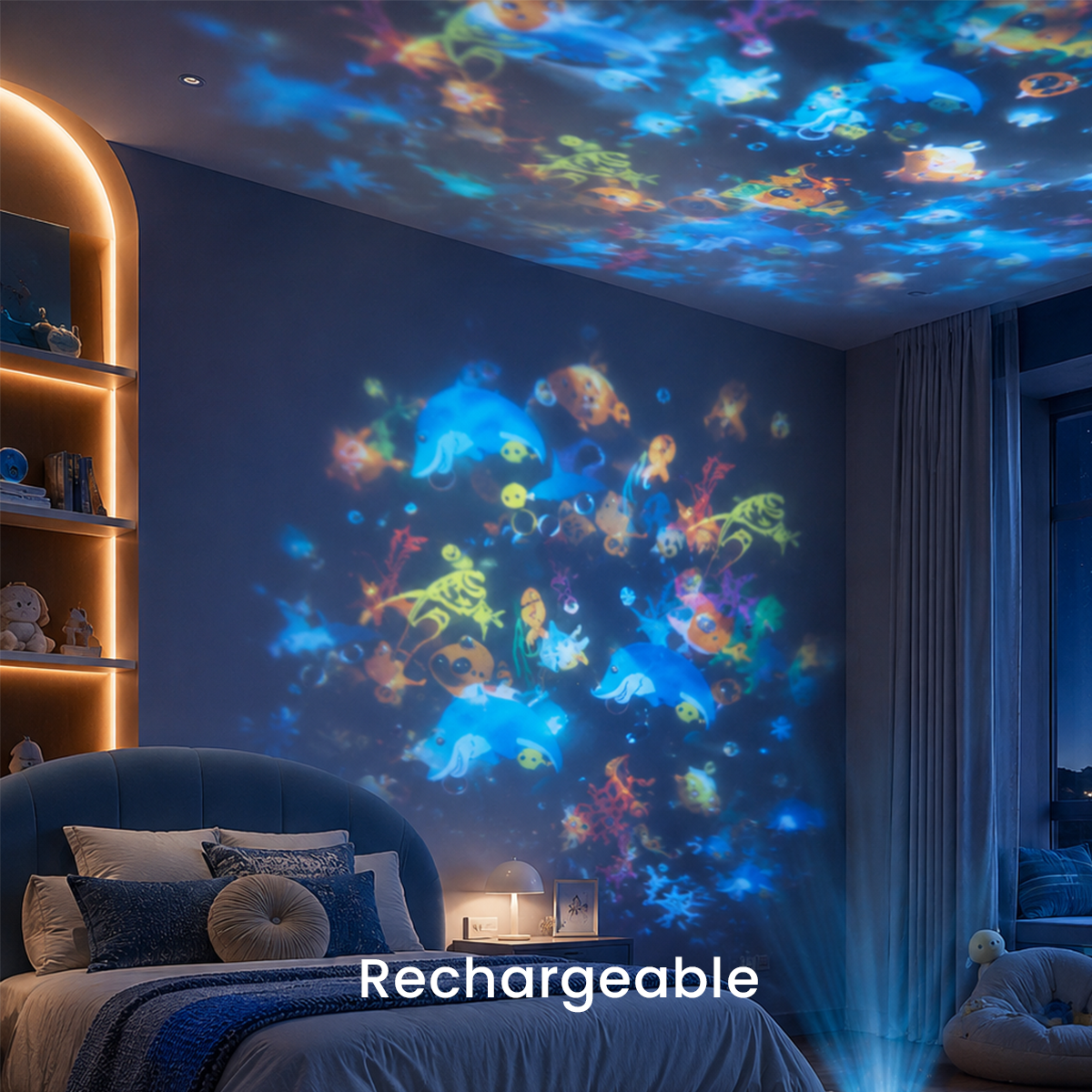 Dynamic Rotating LED Projector Light
