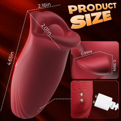 Rose Muncher 10 Biting & 10 Vibrating Modes Stimulate Nipple Clitoral Women Vibrator