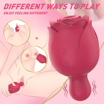 Lurevibe - Sucking Tapping And Vibrating Rose Toy