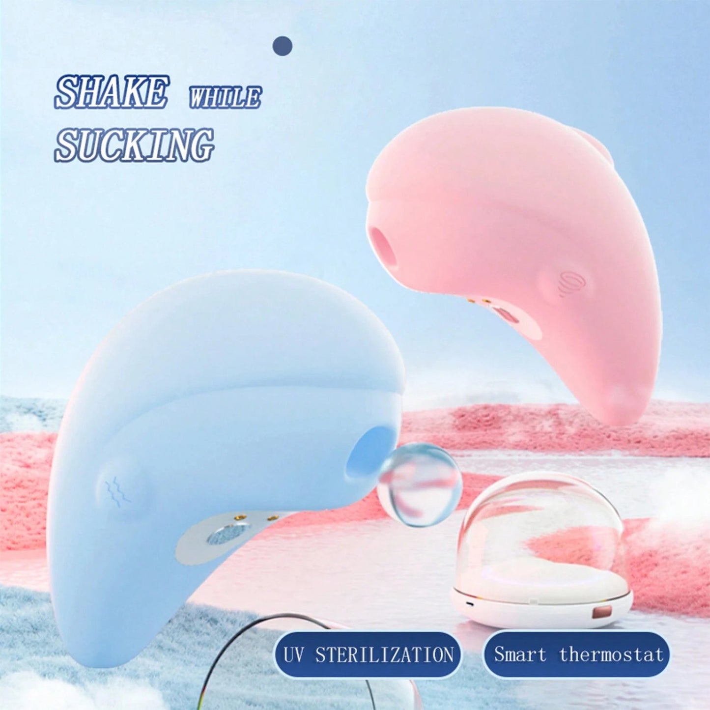 Dolphin Heating Sucking Vibrator With Sterilization Shell