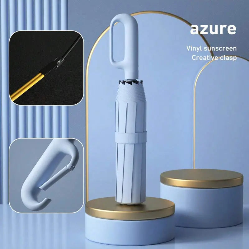 Portable Automatic Folding Umbrella-Windproof Waterproof with Loop Buckle