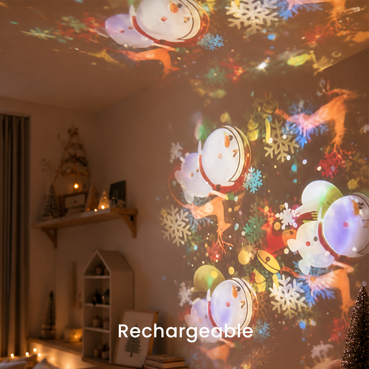 Dynamic Rotating LED Projector Light