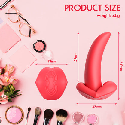 Lurevibe - Honey Tongue 5th Generation Wireless Remote Control Vibrator Simulated Lips and Tongue 10 Frequency Vibration Wearable Vibrator