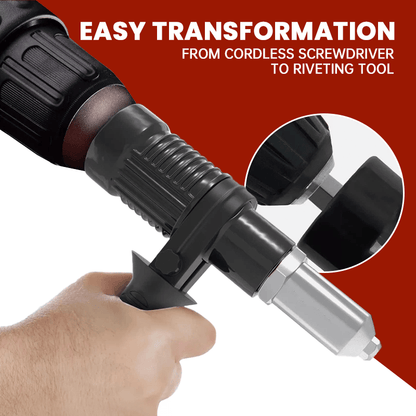 Pro-Grade Electric Rivet Gun Adapter – Turn Your Drill into a Riveting Beast