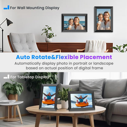 10.1" WiFi Digital Photo Frame – HD Touch Screen, 32GB Storage