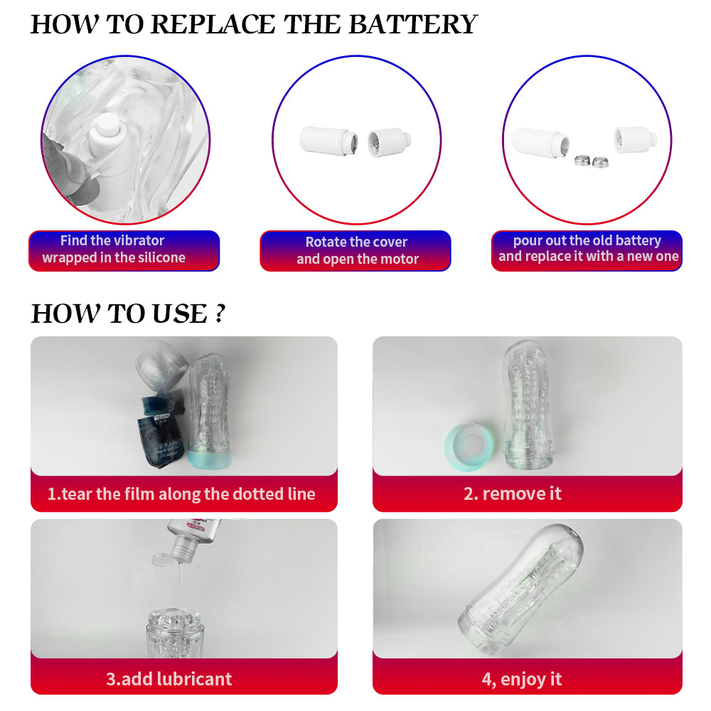 Lurevibe - Ransparent Sucking Vibrating Airplane Cup Automatic Male Trainer