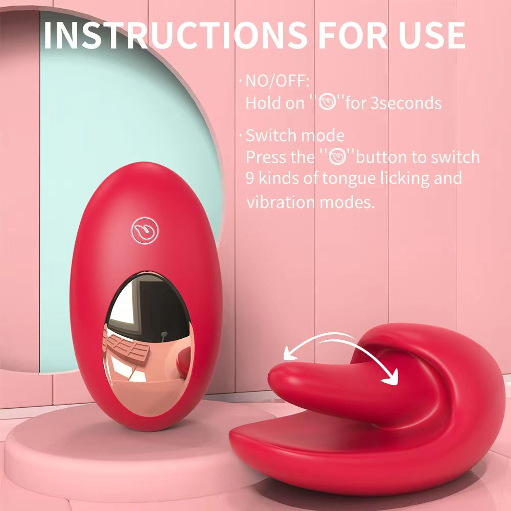 Lurevibe - Tongue Shape Licking Nipples Clit Stimulation Vibrators For Women