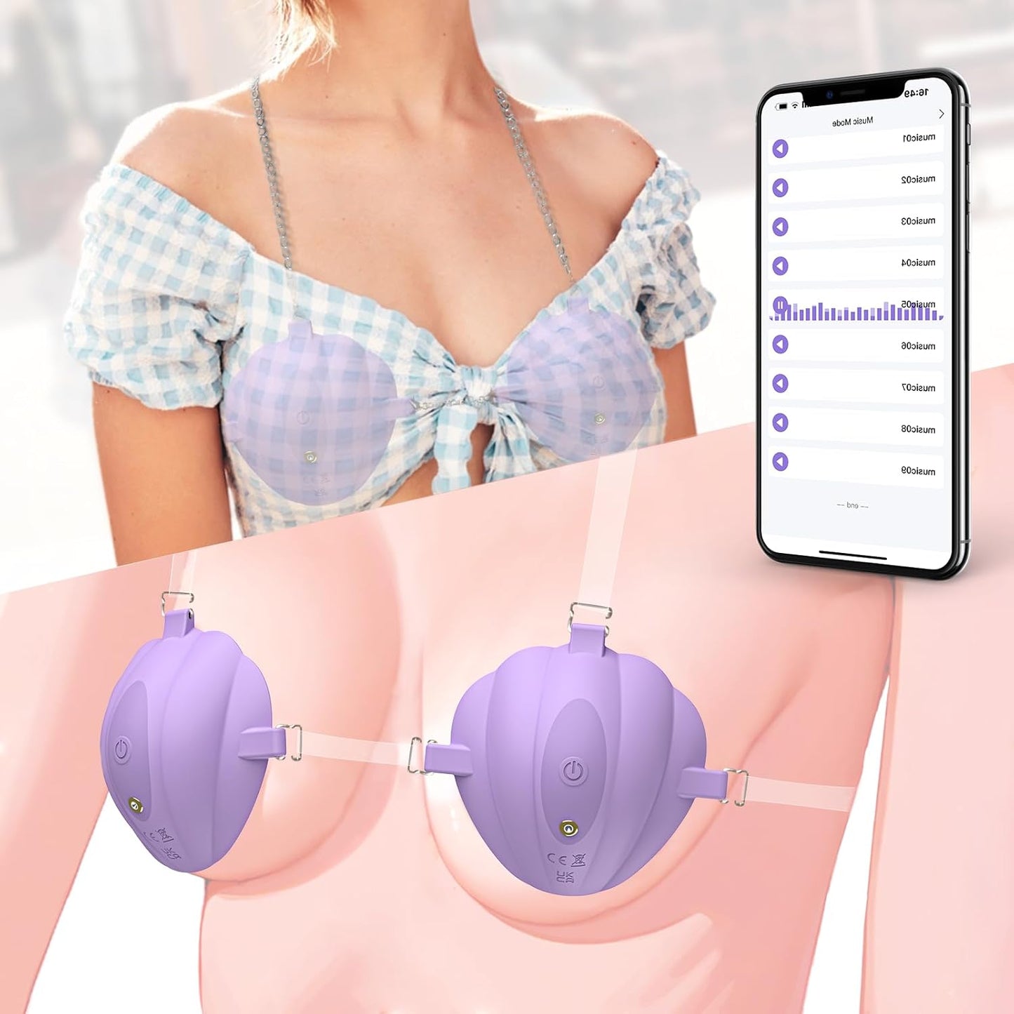 Shell Nipple Vibrator Vibrating Nipple Sex Toy with App control