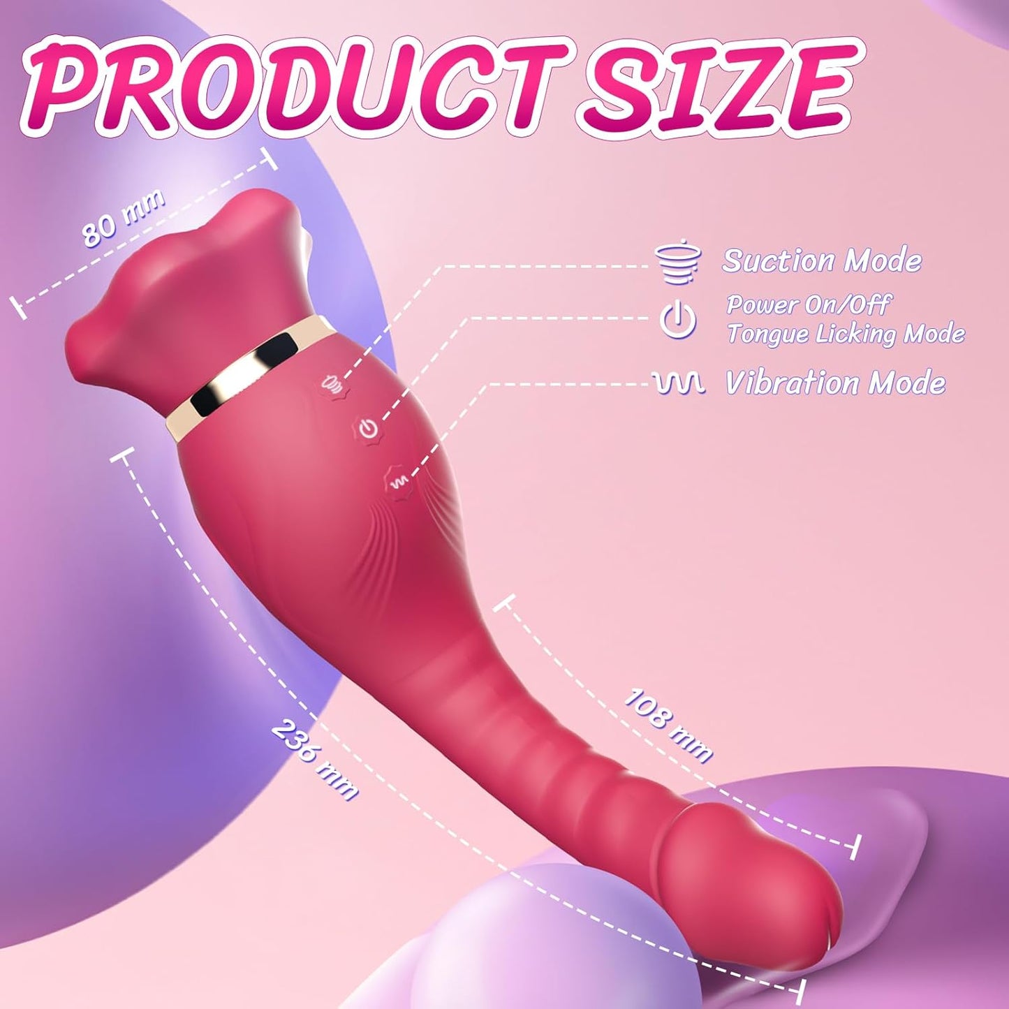 Big Mouth rotating tongue suction Vibrator G Spot Dildo Sex Toys for Women